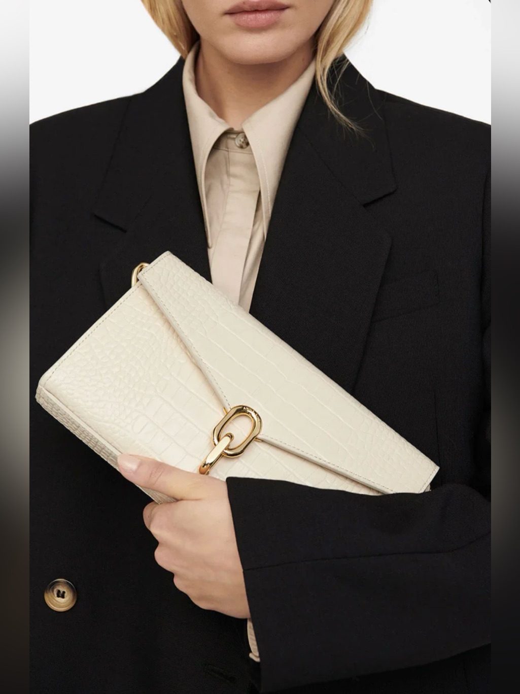 Anine Bing Colette Shoulder Bag Embossed